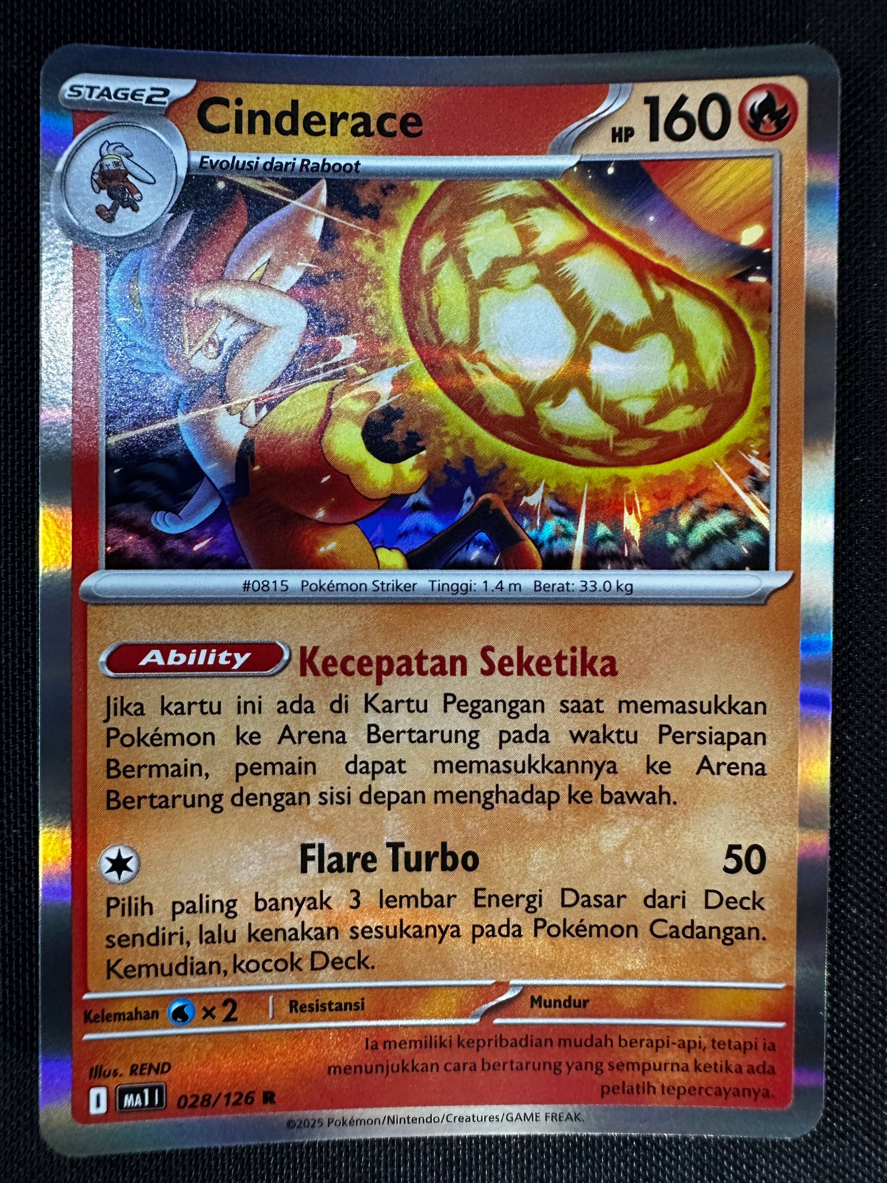 Cinderace 028/126 Rare (ID) Mega Evolusi