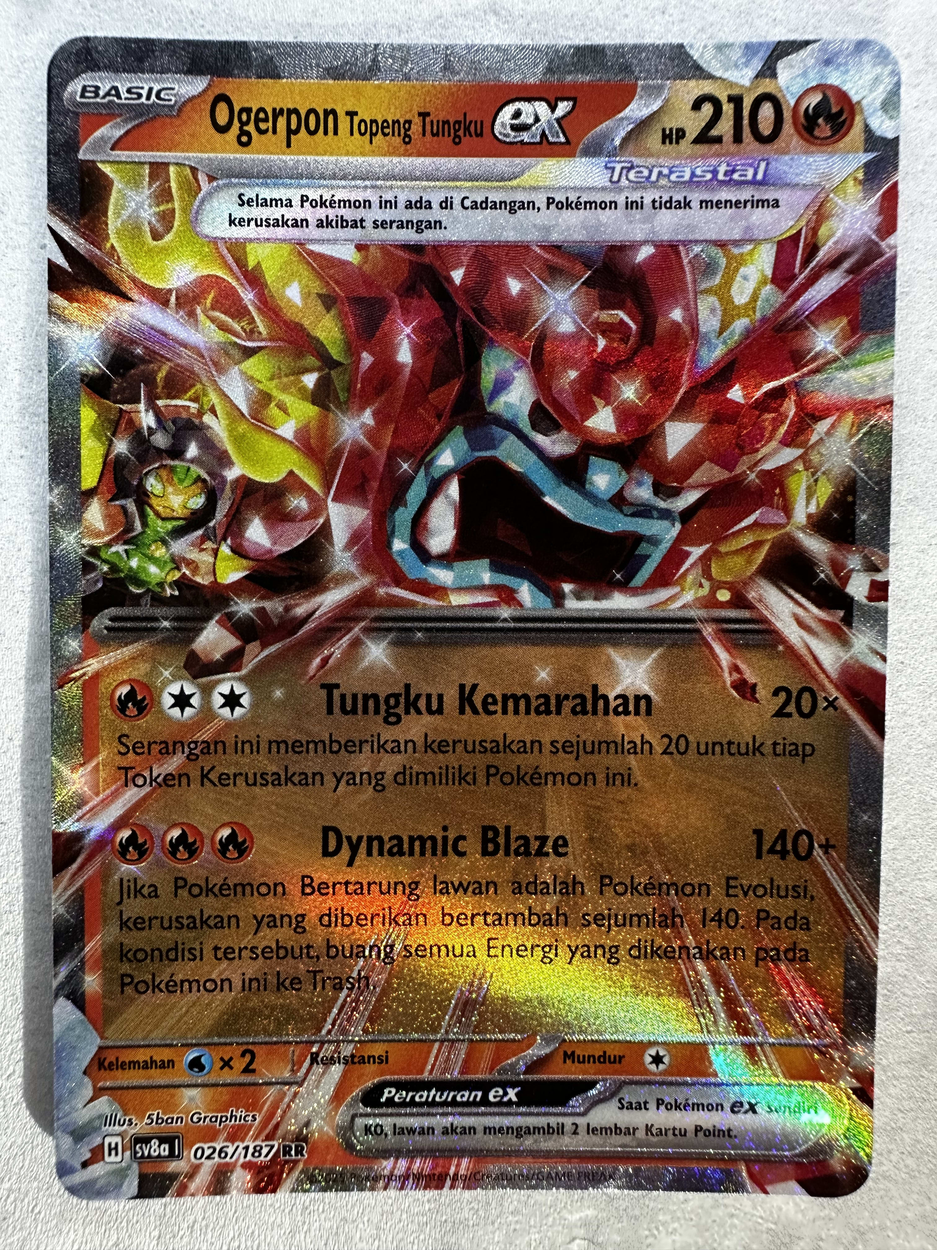Ogerpon Topeng Tungku ex 026/187 Double Rare (ID) Festival Terastal