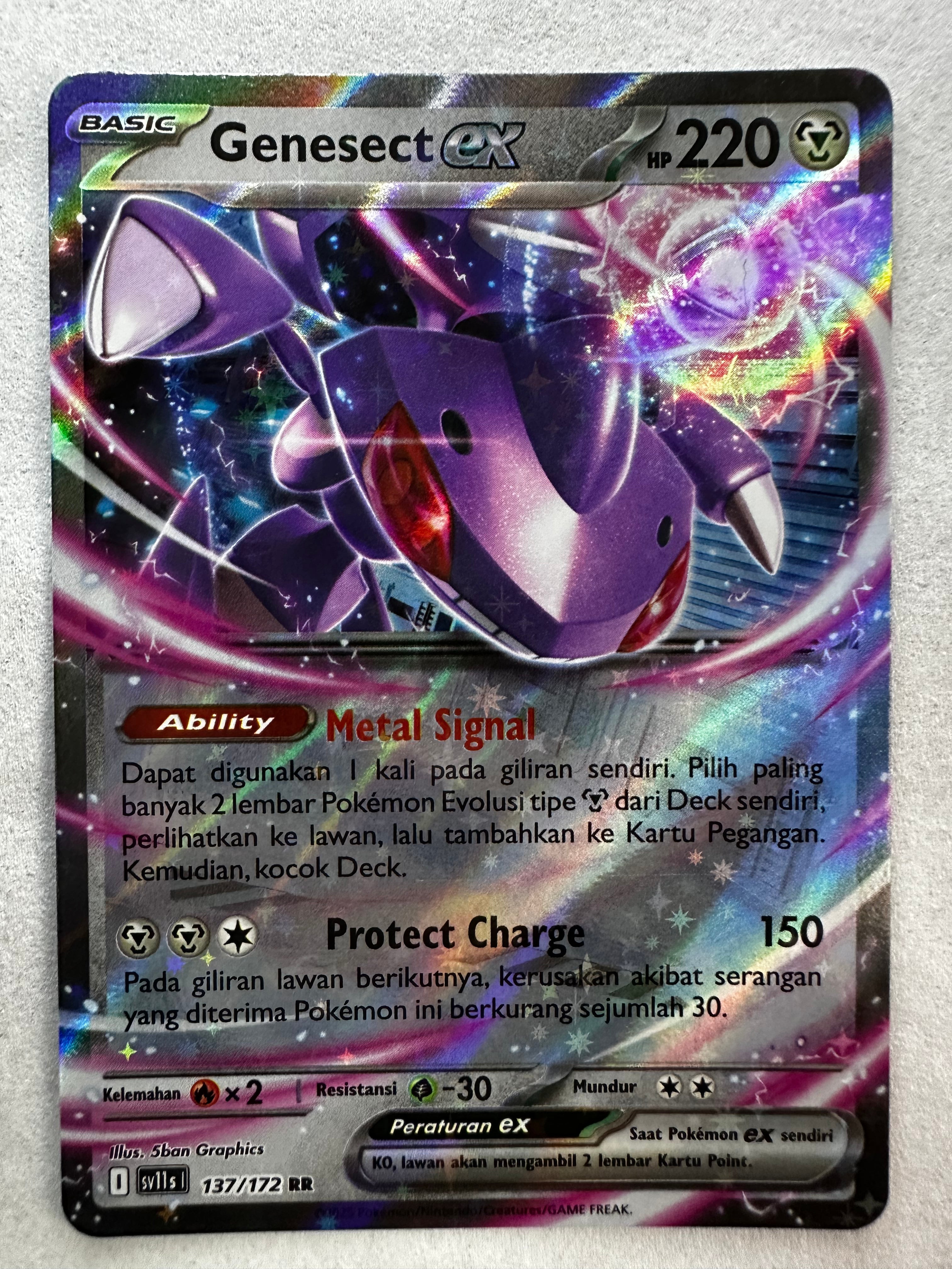Genesect EX 137/172 Double Rare (ID) Hitam & Putih