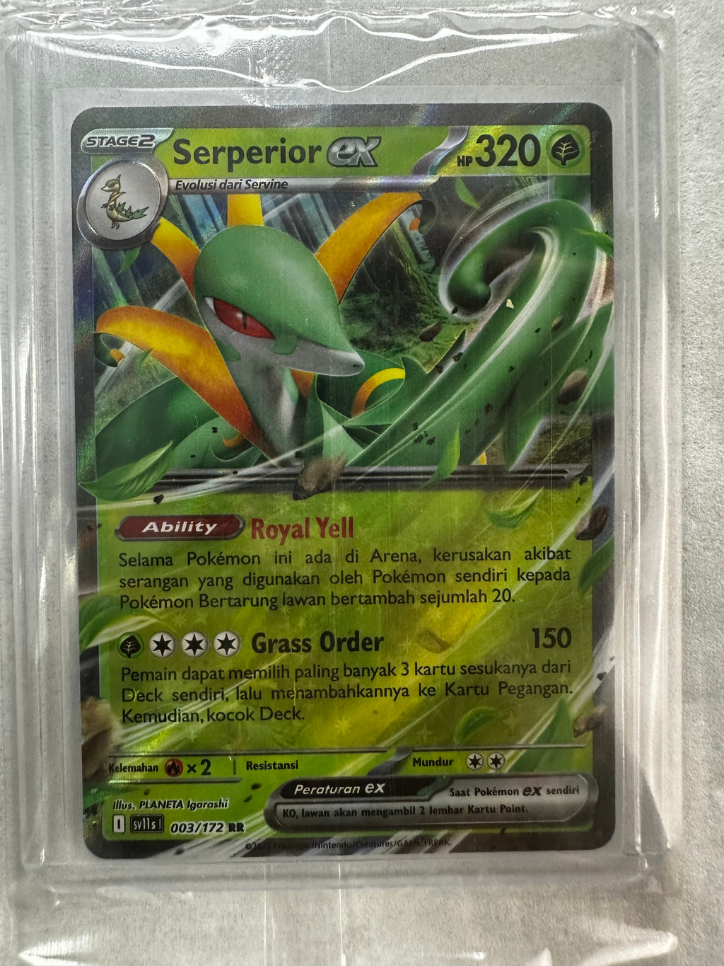 Serperior EX 003/172 Double Rare (ID) Hitam & Putih
