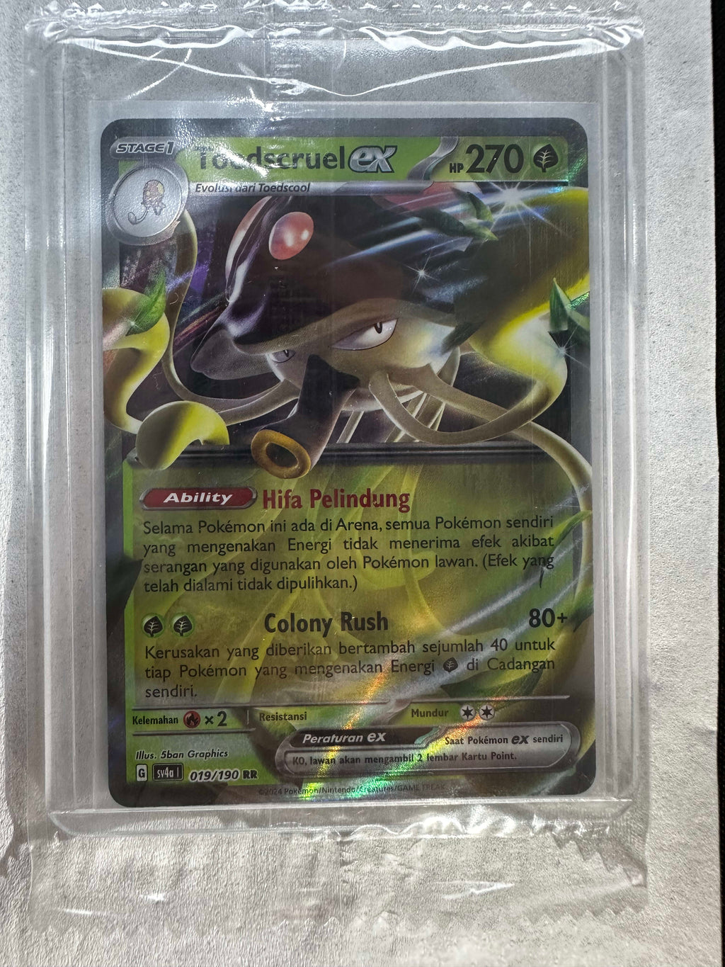 Toedscruel ex 019/190 Double Rare (ID) Harta Berkilau ex